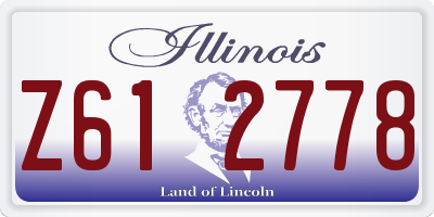 IL license plate Z612778