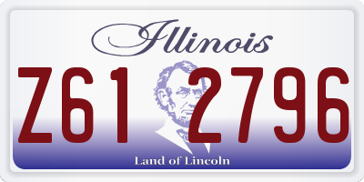 IL license plate Z612796