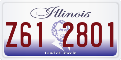 IL license plate Z612801