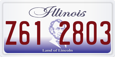 IL license plate Z612803