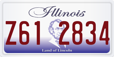 IL license plate Z612834