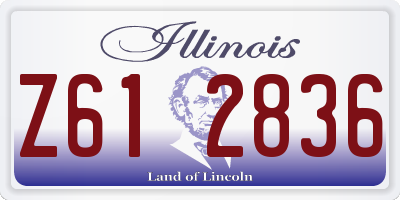 IL license plate Z612836