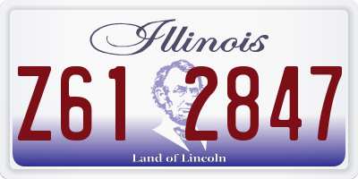 IL license plate Z612847