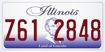 IL license plate Z612848