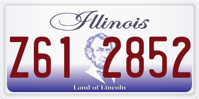 IL license plate Z612852