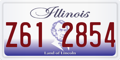 IL license plate Z612854