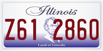 IL license plate Z612860