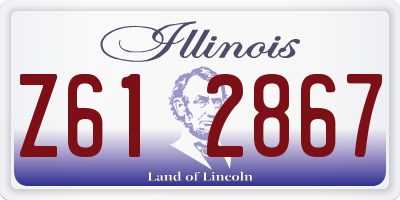 IL license plate Z612867