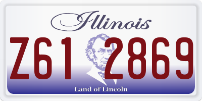 IL license plate Z612869