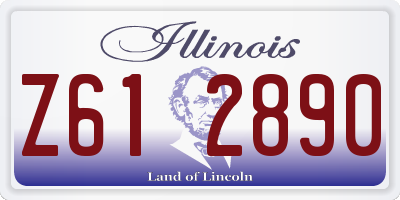 IL license plate Z612890