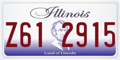 IL license plate Z612915