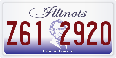 IL license plate Z612920