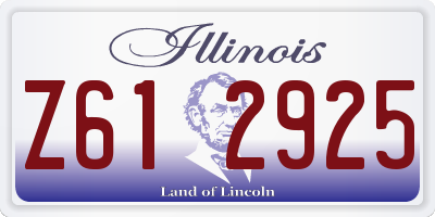 IL license plate Z612925