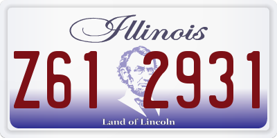 IL license plate Z612931