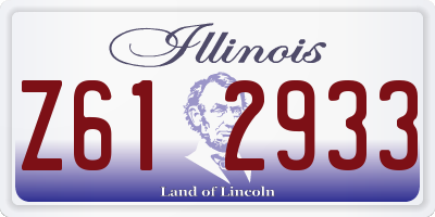 IL license plate Z612933