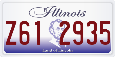 IL license plate Z612935