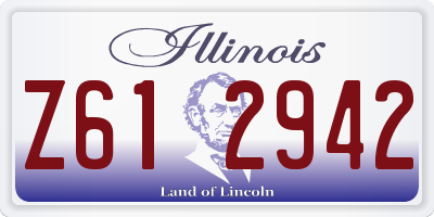 IL license plate Z612942