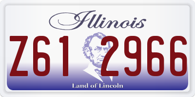 IL license plate Z612966