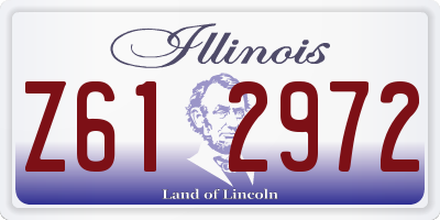 IL license plate Z612972