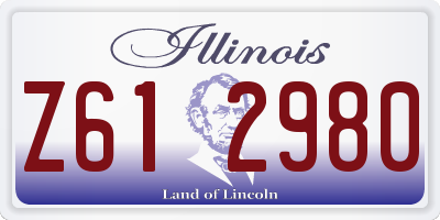 IL license plate Z612980