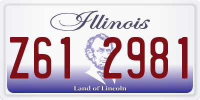 IL license plate Z612981
