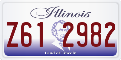 IL license plate Z612982