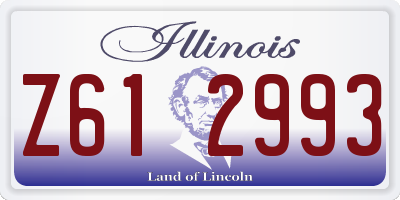 IL license plate Z612993