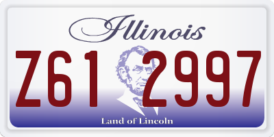 IL license plate Z612997
