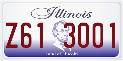 IL license plate Z613001