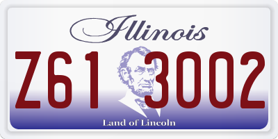 IL license plate Z613002