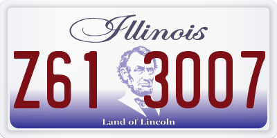 IL license plate Z613007