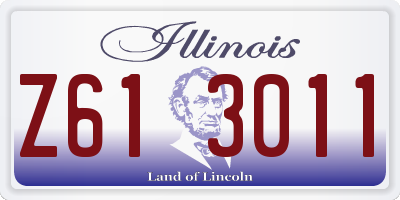 IL license plate Z613011