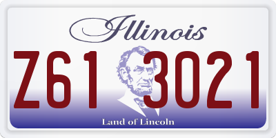 IL license plate Z613021