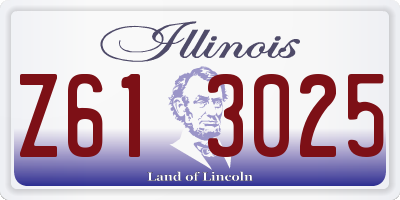 IL license plate Z613025