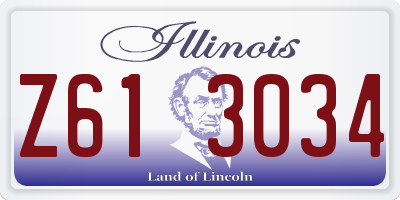 IL license plate Z613034