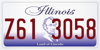 IL license plate Z613058