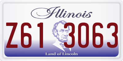 IL license plate Z613063
