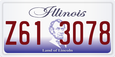 IL license plate Z613078