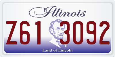 IL license plate Z613092