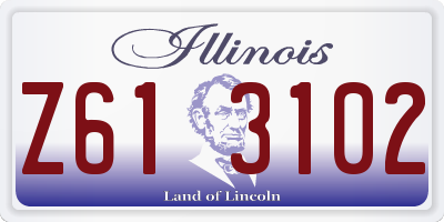 IL license plate Z613102