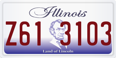 IL license plate Z613103