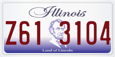 IL license plate Z613104