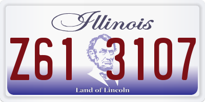 IL license plate Z613107