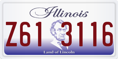 IL license plate Z613116