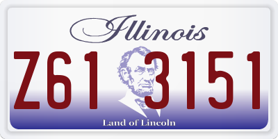 IL license plate Z613151