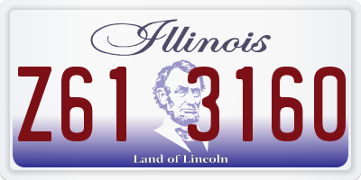 IL license plate Z613160