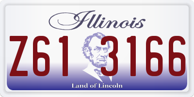 IL license plate Z613166