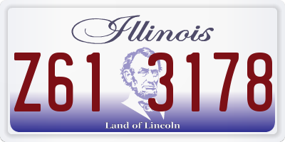 IL license plate Z613178