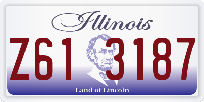 IL license plate Z613187