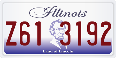 IL license plate Z613192